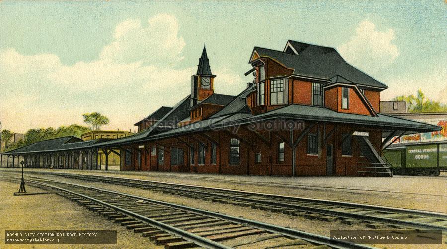Postcard: Boston & Maine Union Passenger Station and Wood